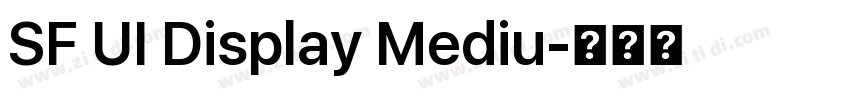 SF UI Display Mediu字体转换